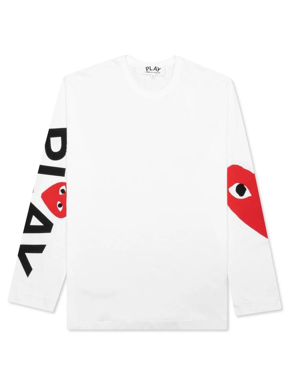 Comme des Garcons Play Long Sleeve Logo Emblem Tee
